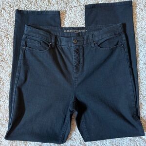 Chico’s So Lifting Straight Leg Jeans - Black, Sz 2 Regular (12)